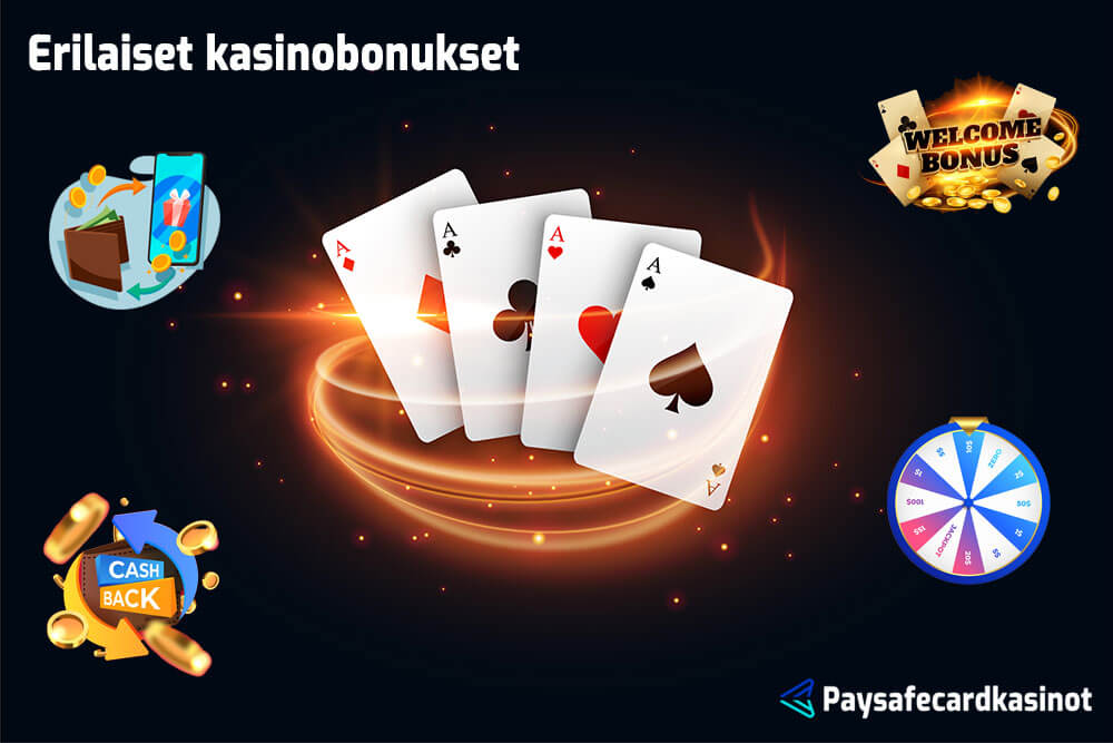 Erilaiset kasinobonukset Paysafecardilla